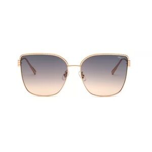 NWT Chopard Gold Butterfly Sunglasses Metal Frame Smoke Gradient Lenses